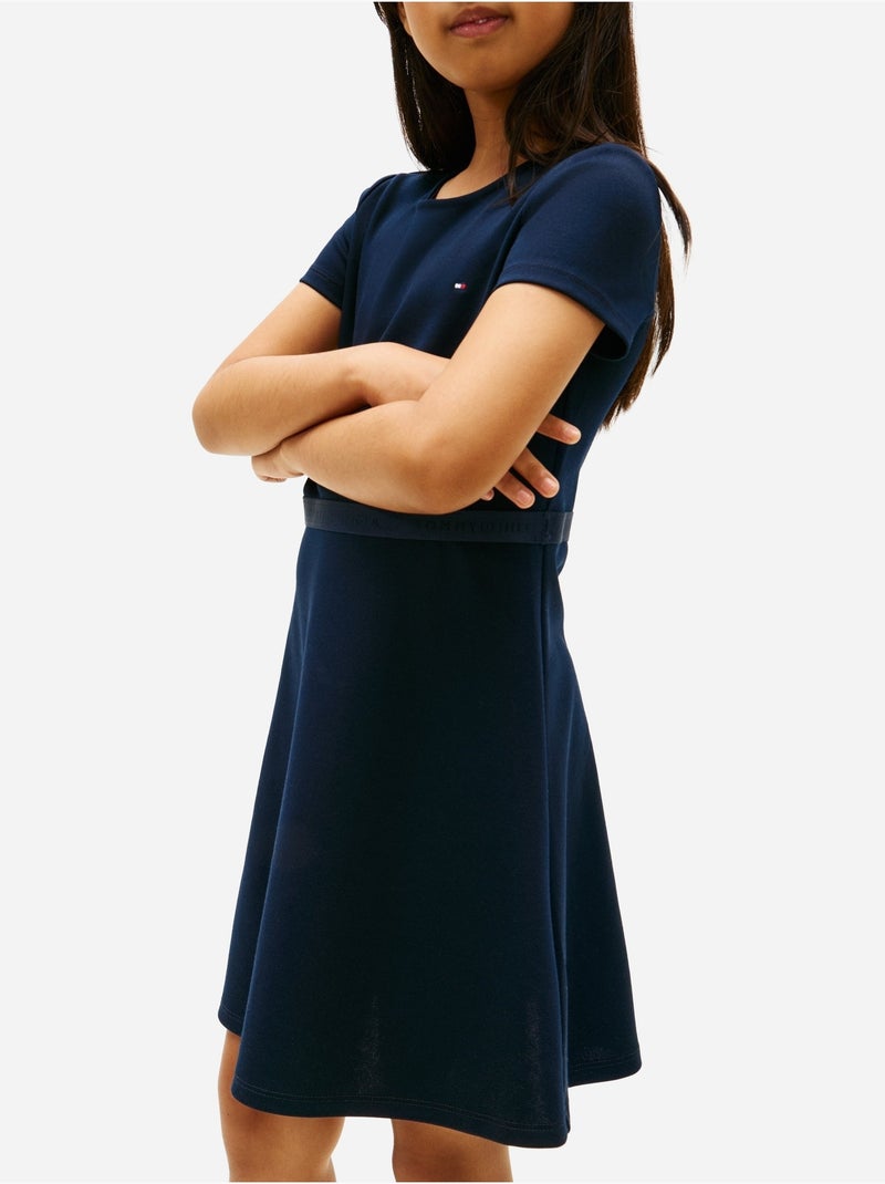 Robe à manches courtes - Tommy Hilfiger Bleu foncé - Kiabi
