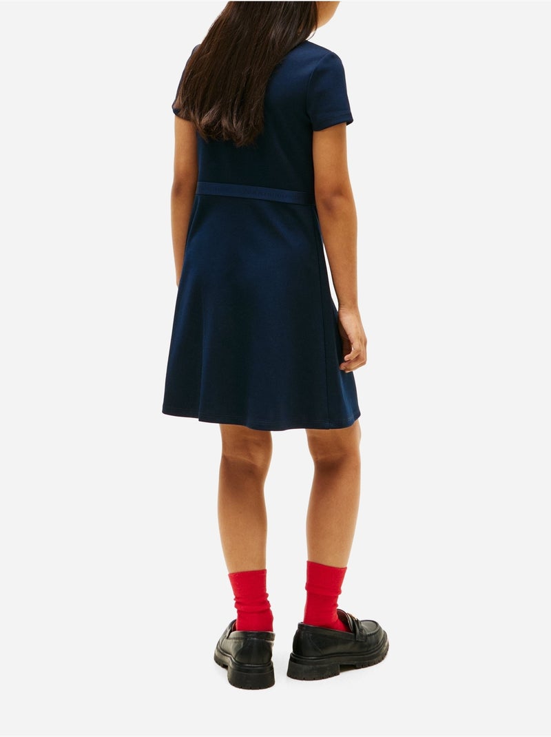 Robe à manches courtes - Tommy Hilfiger Bleu foncé - Kiabi