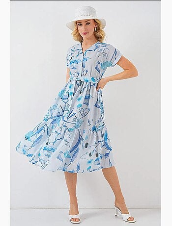 Robe à manches courtes à motifs bdart