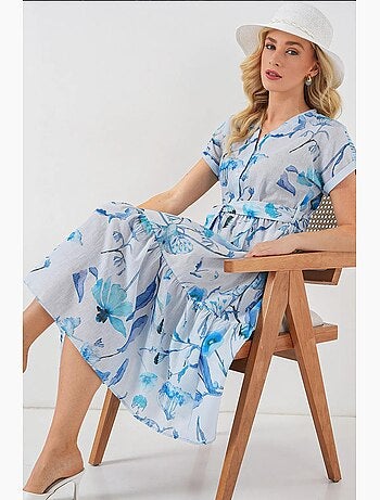 Robe à manches courtes à motifs bdart
