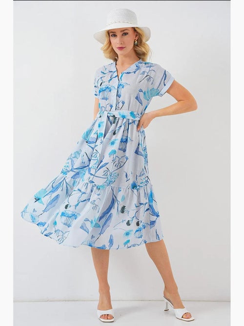 Robe à manches courtes à motifs bdart - Kiabi Robe à manches courtes à motifs bdart - Kiabi
