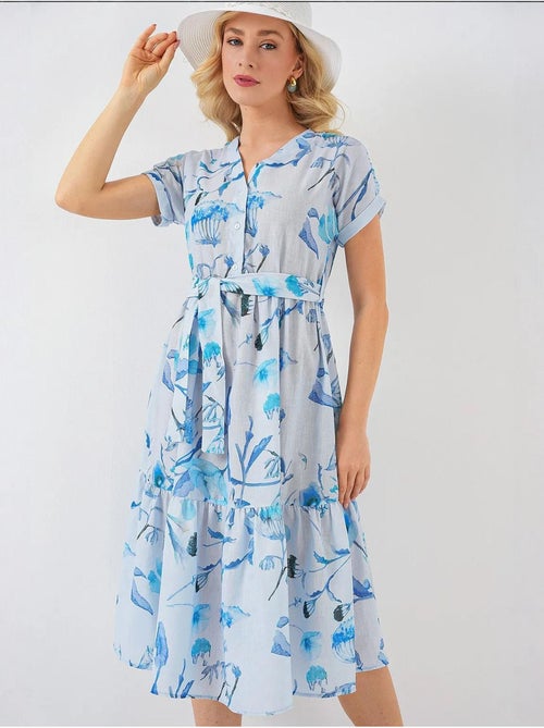 Robe à manches courtes à motifs bdart - Kiabi Robe à manches courtes à motifs bdart - Kiabi