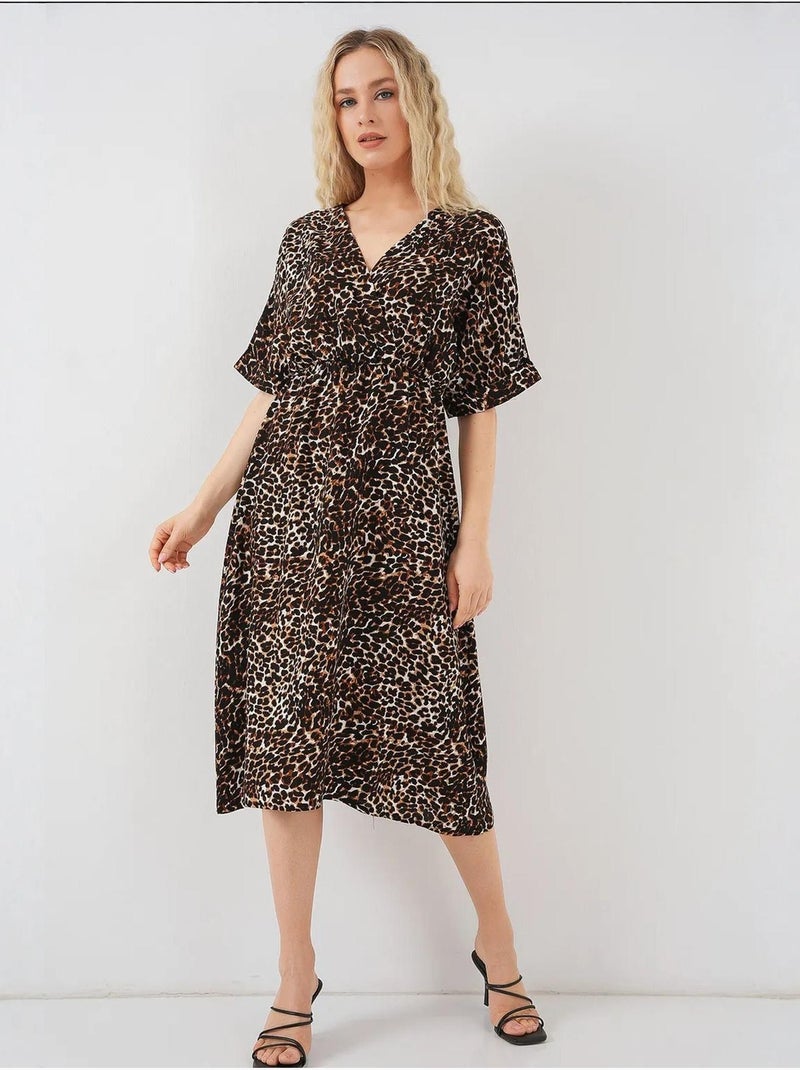 Robe à manches courtes à motifs bdart Marron foncé - Kiabi