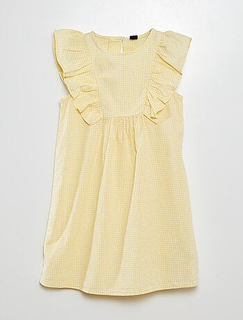 Robe à manches courtes avec détails volantés