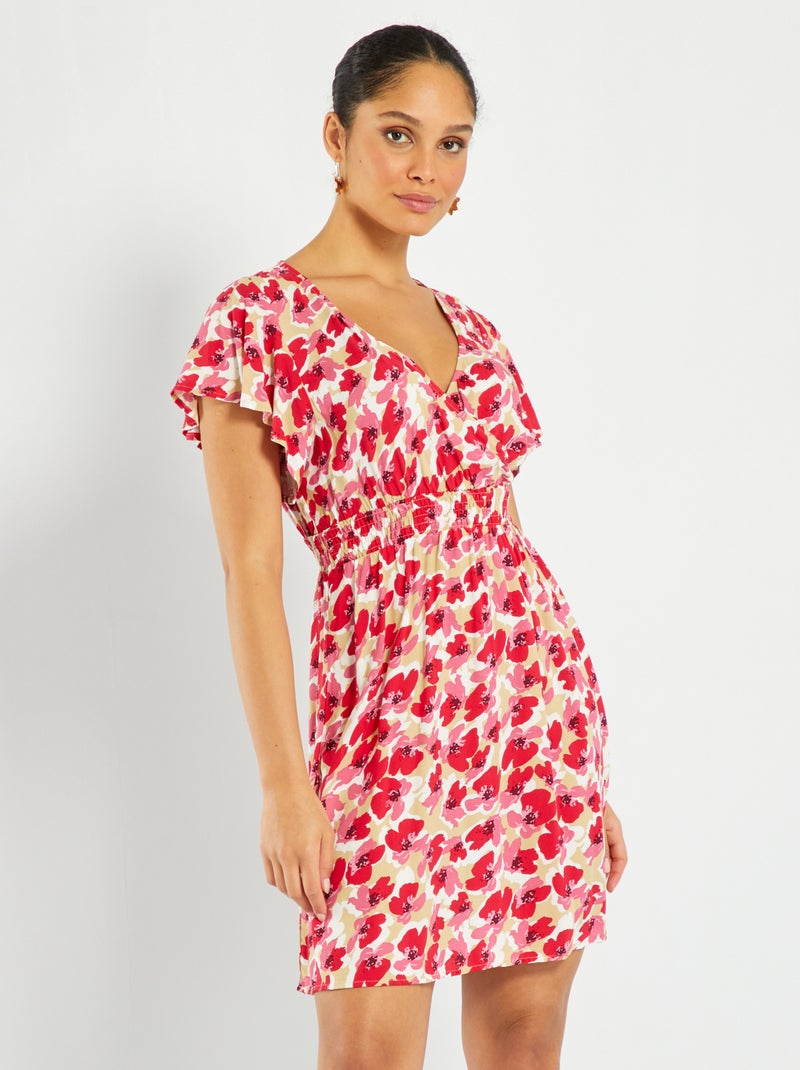 Robe à manches courtes avec imprimé 'JDY' Rose - Kiabi
