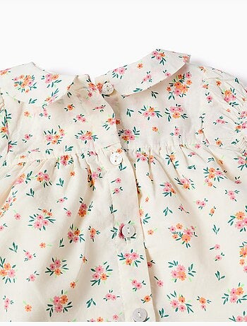 Robe à manches courtes avec motif floral