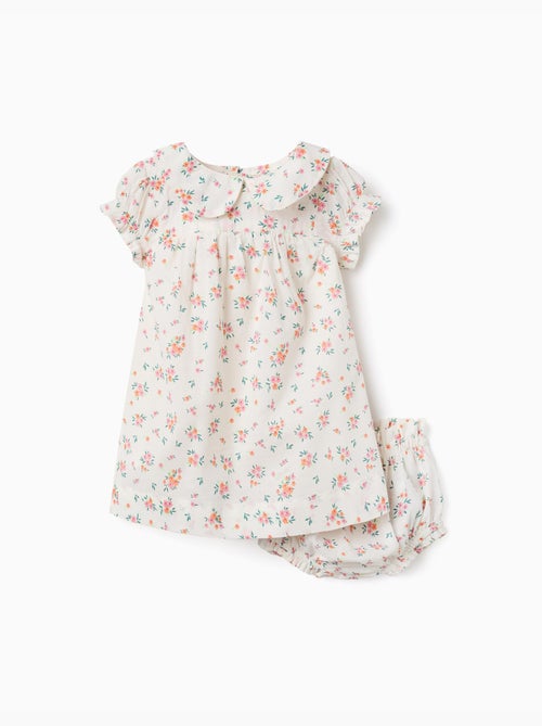 Robe à manches courtes avec motif floral - Kiabi Robe à manches courtes avec motif floral - Kiabi