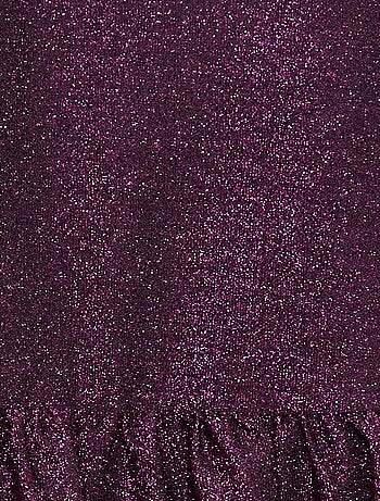 Robe à manches courtes avec paillettes all over