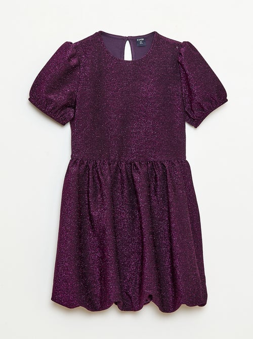 Robe à manches courtes avec paillettes all over - Kiabi