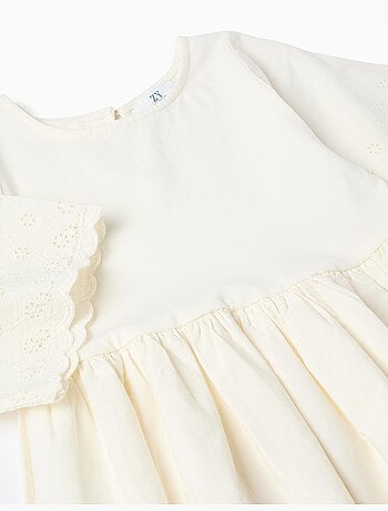 Robe à manches courtes en coton avec broderie anglaise