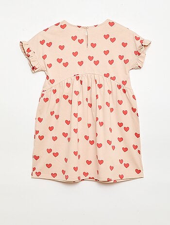 Robe à manches courtes en coton