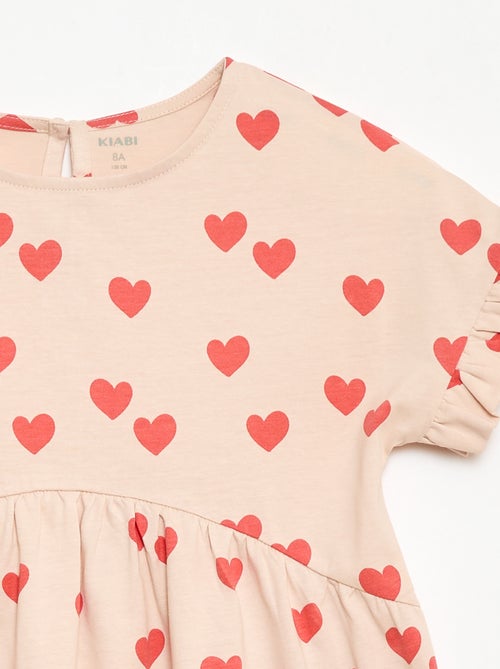 Robe à manches courtes en coton - Kiabi