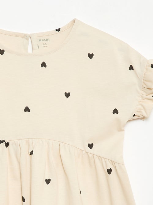 Robe à manches courtes en coton - Kiabi