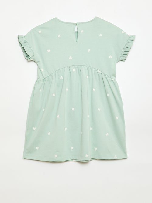 Robe à manches courtes en coton - Kiabi