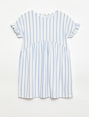 Robe à manches courtes en coton