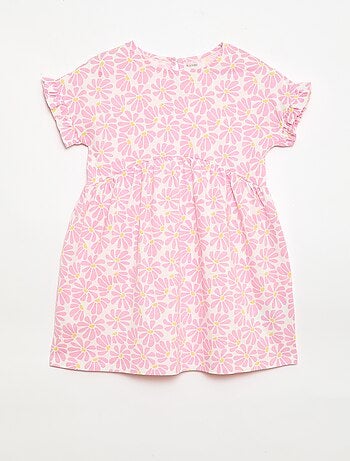 Robe à manches courtes en coton