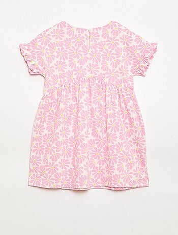 Robe à manches courtes en coton