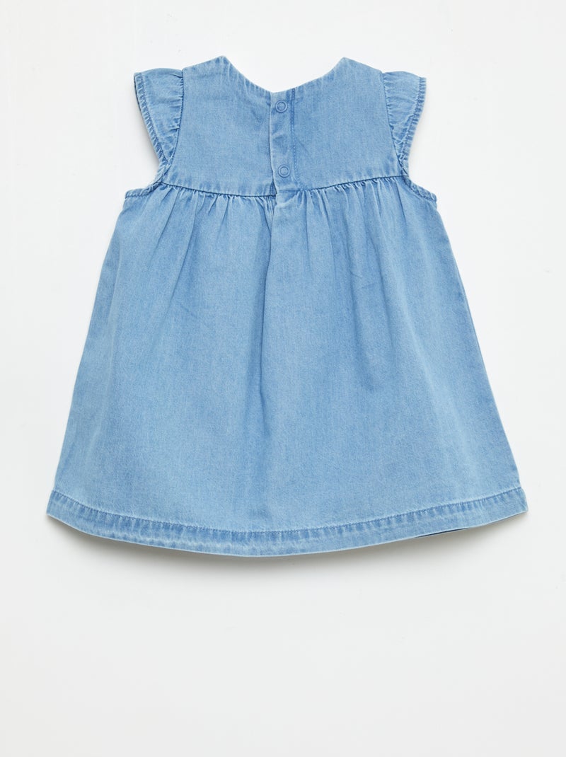 Robe à manches courtes en denim léger Bleu - Kiabi