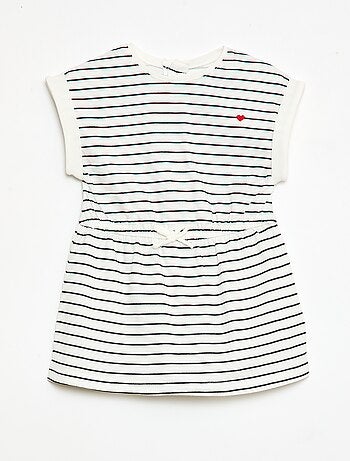 Robe à manches courtes en jersey de coton