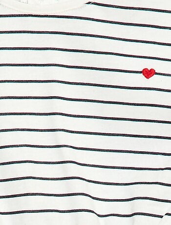 Robe à manches courtes en jersey de coton