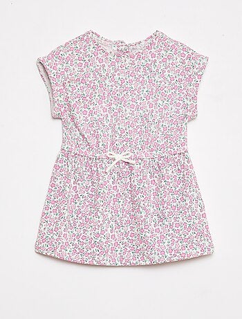 Robe à manches courtes en jersey de coton