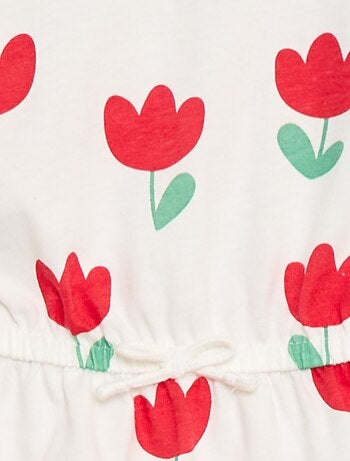 Robe à manches courtes en jersey de coton