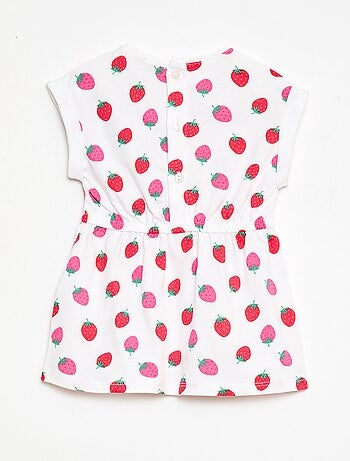 Robe à manches courtes en jersey de coton