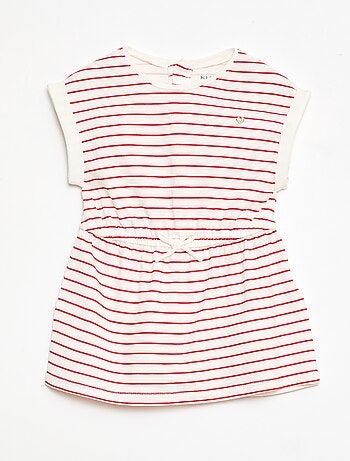 Robe à manches courtes en jersey de coton