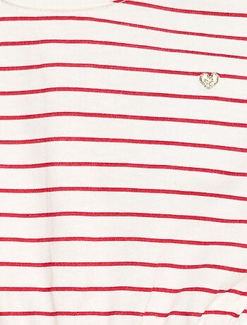 Robe à manches courtes en jersey de coton