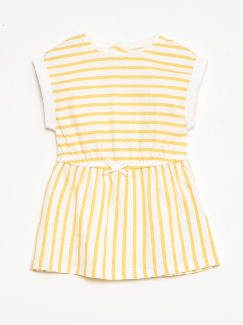 Robe à manches courtes en jersey de coton - Kiabi