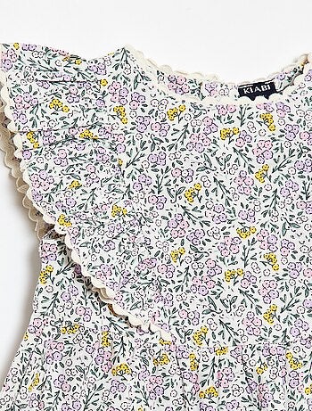 Robe à manches courtes et à volants