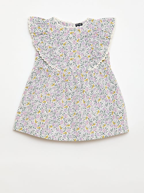 Robe à manches courtes et à volants - Kiabi Robe à manches courtes et à volants - Kiabi
