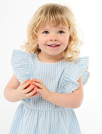 Robe à manches courtes et à volants