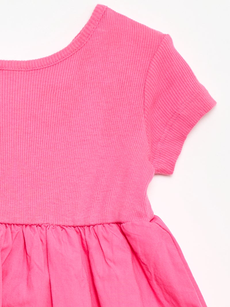 Robe à manches courtes forme boule Rose - Kiabi