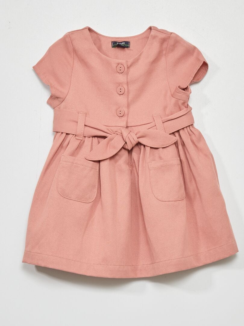 Robe à manches courtes Rose - Kiabi