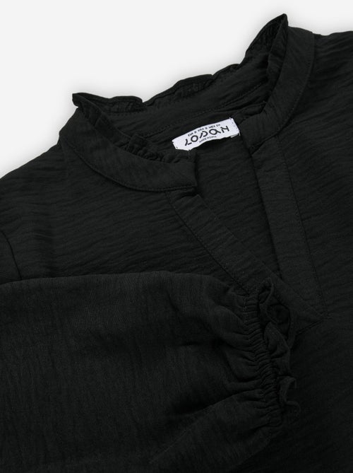 Robe à manches longues au toucher soyeux - Kiabi