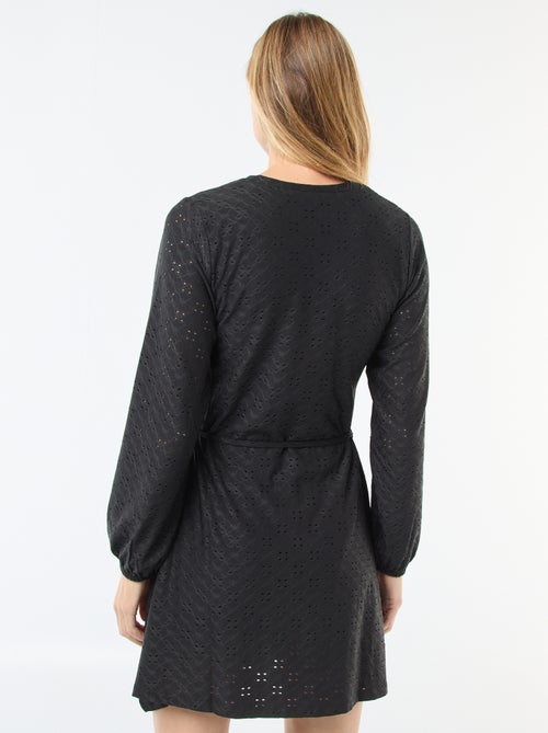 Robe à manches longues avec broderies anglaises 'JDY' - Kiabi