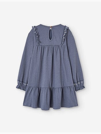 Robe à manches longues en bambula avec broderie