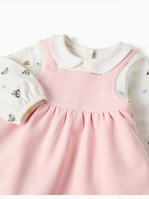 Robe à manches longues en coton peigné avec Minnie - Kiabi