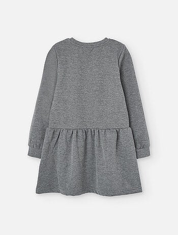 Robe à manches longues en coton peigné avec paillettes