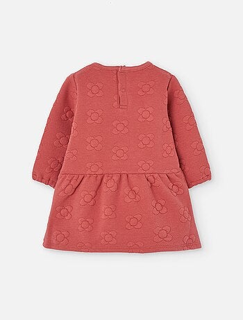 Robe à manches longues en interlock matelassé