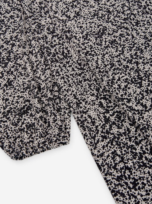 Robe à manches longues en jersey à motif - Kiabi