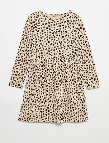 Robe à manches longues en jersey de coton
