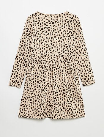 Robe à manches longues en jersey de coton