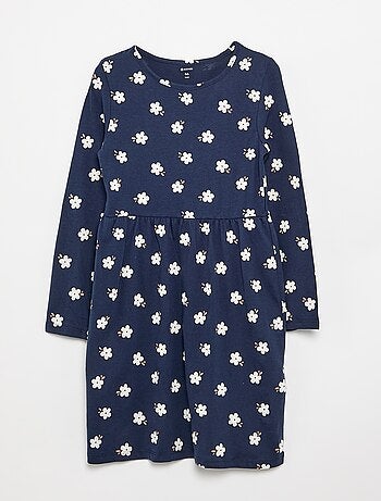 Robe à manches longues en jersey de coton