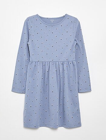 Robe à manches longues en jersey de coton