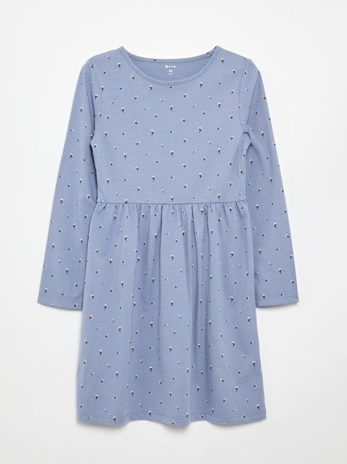 Robe à manches longues en jersey de coton - Kiabi Robe à manches longues en jersey de coton - Kiabi