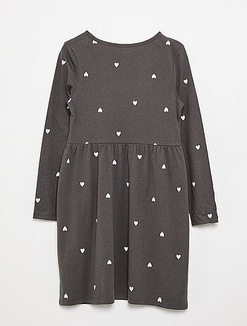Robe à manches longues en jersey de coton