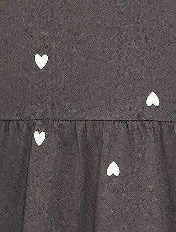 Robe à manches longues en jersey de coton