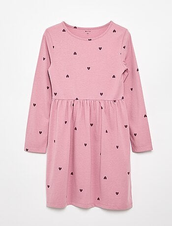 Robe à manches longues en jersey de coton